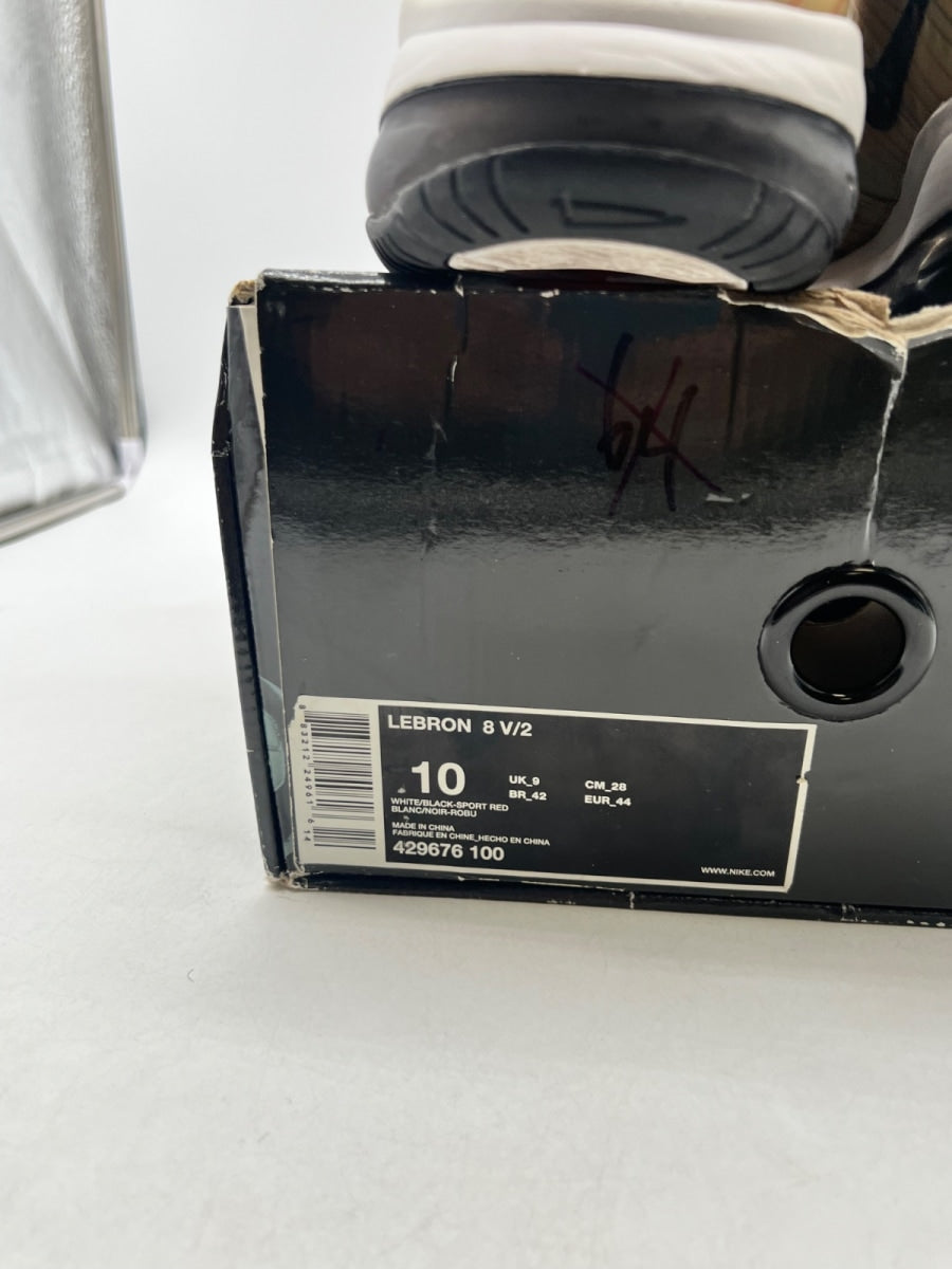 Nike LeBron 8 Home 10 (Moderately Worn Pre-Owned)NikeWhite/black-Sport Red - Image 6