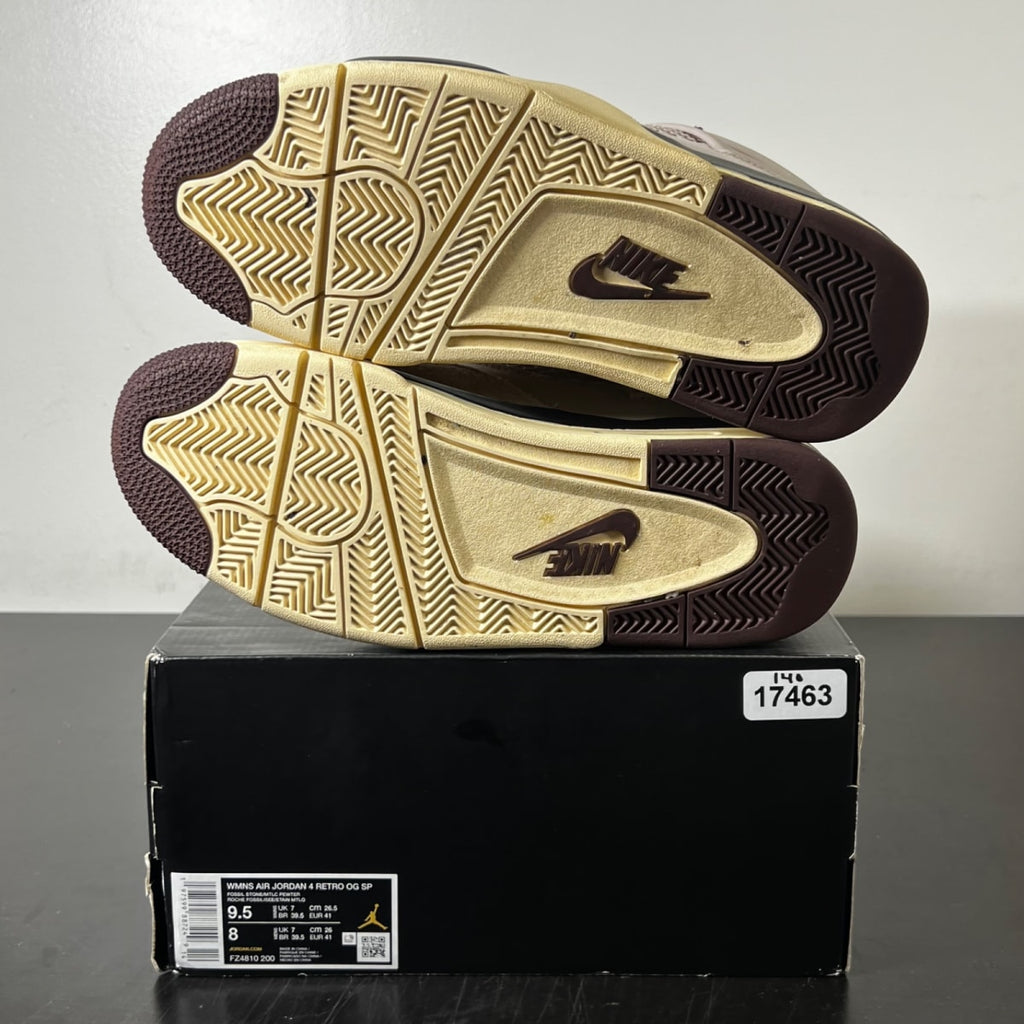 Jordan 4 Retro OG SP A Ma Maniére While You Were Sleeping (Women's) 9.5W (Lightly Worn Pre-Owned)JordanFossil Stone/Metallic Pewter/Burgundy Crush - Image 6