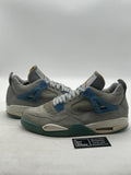 Jordan 4 Retro Mist Blue 11 (Heavily Worn Pre-Owned) - Image 1