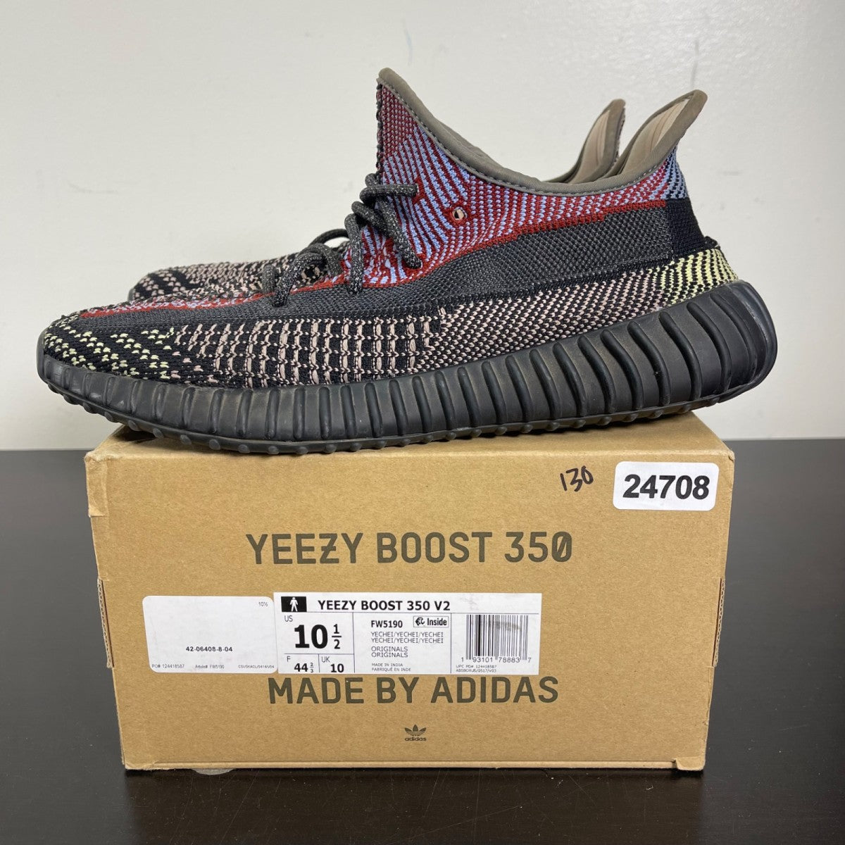 adidas Yeezy Boost 350 V2 Yecheil (Non-Reflective) 10.5 (Moderately Worn Pre-Owned)adidasYecheil/Yecheil/Yecheil - Image 3