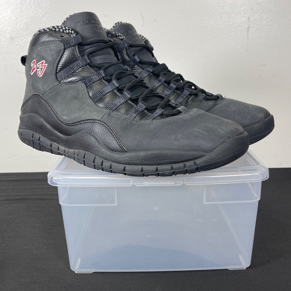 Jordan 10 Retro Shadow CDP (2008) 13 (Moderately Worn Pre-Owned)JordanBlack/Dark Shadow-True Red - Image 1
