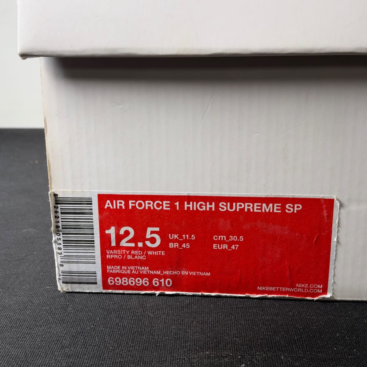 Nike Air Force 1 High Supreme World Famous Red (Size 12.5) - aux