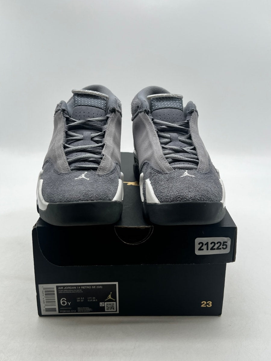 Jordan 14 Retro Flint Grey (GS) 6Y (Lightly Worn Pre-Owned) - Image 2