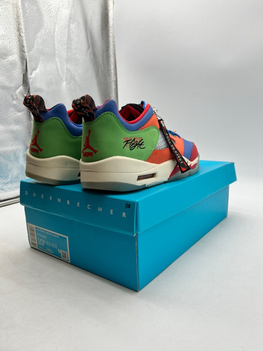 Jordan 5 Retro Low Doernbecher Michael (2022) 10.5 (Moderately Worn Pre-Owned)JordanHyper Royal/Orange - Image 5