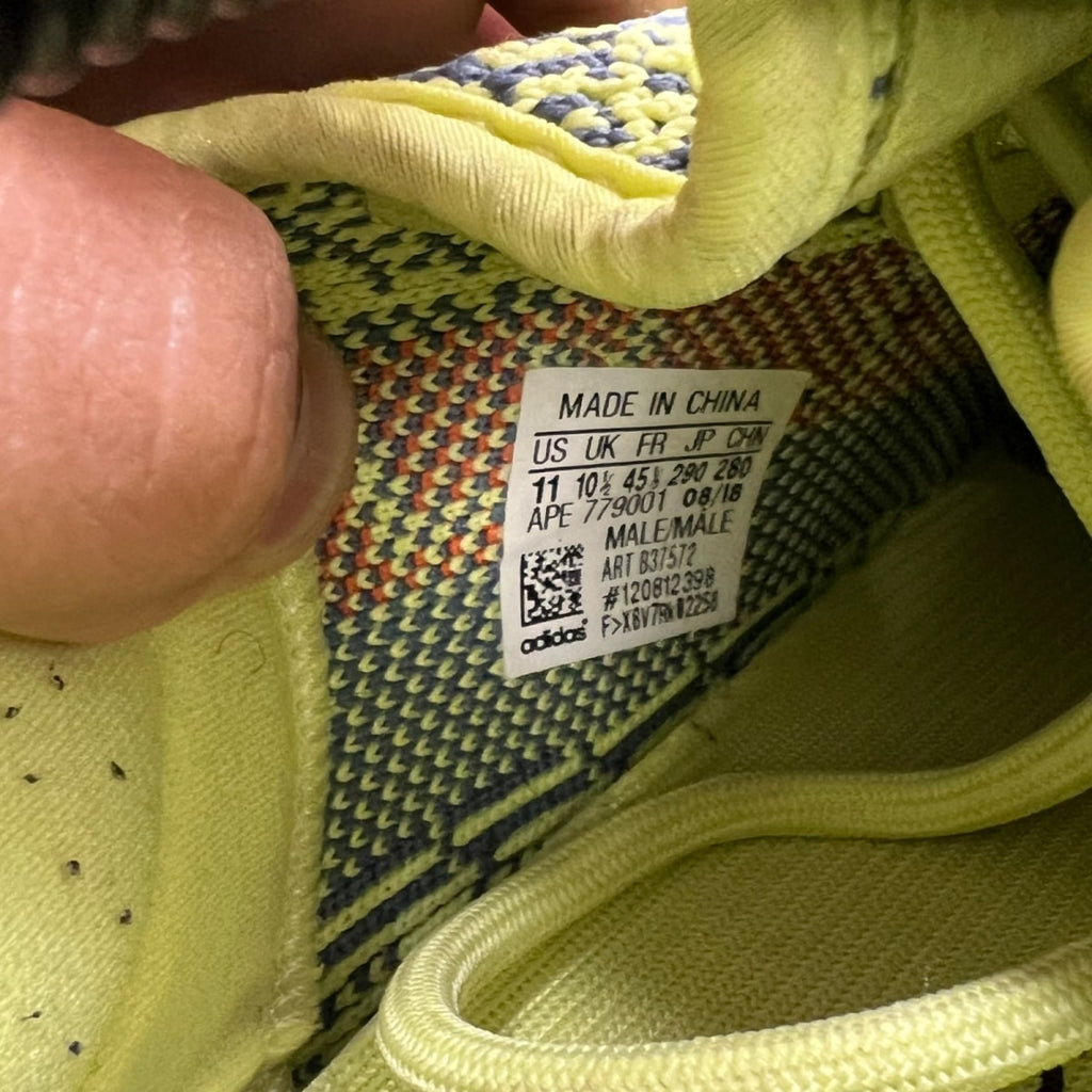 adidas Yeezy Boost 350 V2 Semi Frozen Yellow 11 (Moderately Worn Pre-Owned)adidasSemi Frozen Yellow/Raw Steel/Red - Image 6