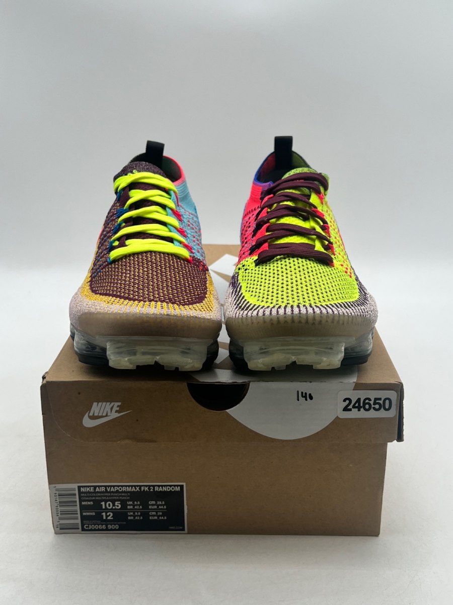 Nike Air VaporMax Flyknit 2 Random Yarn 10.5 (Lightly Worn Pre-Owned)NikeMulti-Color/Bright Crimson-Multi-Color-Multi-Color - Image 2