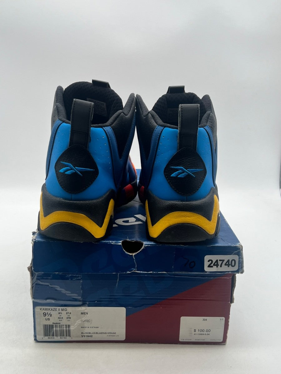Reebok Kamikaze II OKC 9.5 (Lightly Worn Pre-Owned)ReebokBlack / Blue-Blazing Orange - Image 3