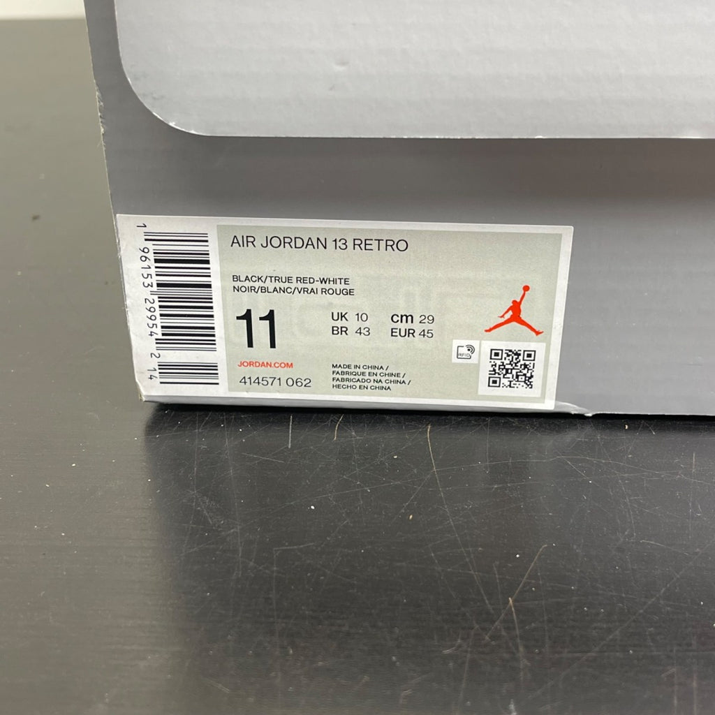 Jordan 13 Retro Playoffs (2023) 11 (Moderately Worn Pre-Owned)JordanBlack/Varsity Red-White-Vibrant Yellow - Image 7
