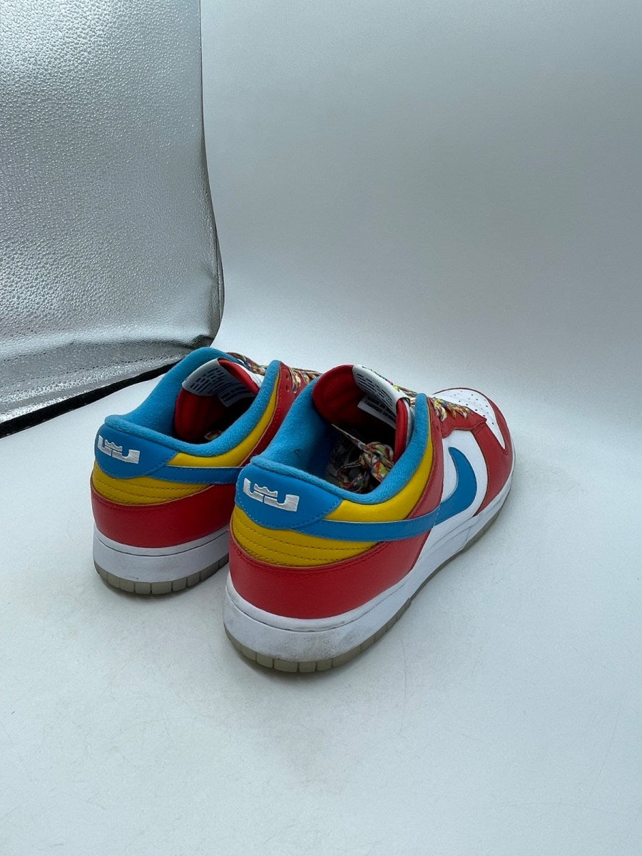 Nike Dunk Low QS LeBron James Fruity Pebbles 11.5 (Moderately Worn Pre-Owned)NikeHabanero Red/Laser Blue/White - Image 5
