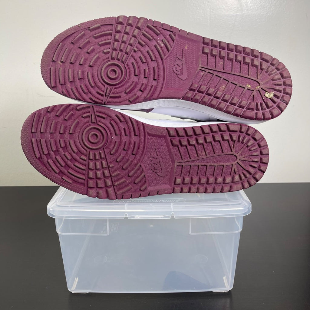 Jordan 1 Retro High Golf Bordeaux 12 (Moderately Worn Pre-Owned)JordanWhite/Bordeaux-Metallic Silver - Image 5