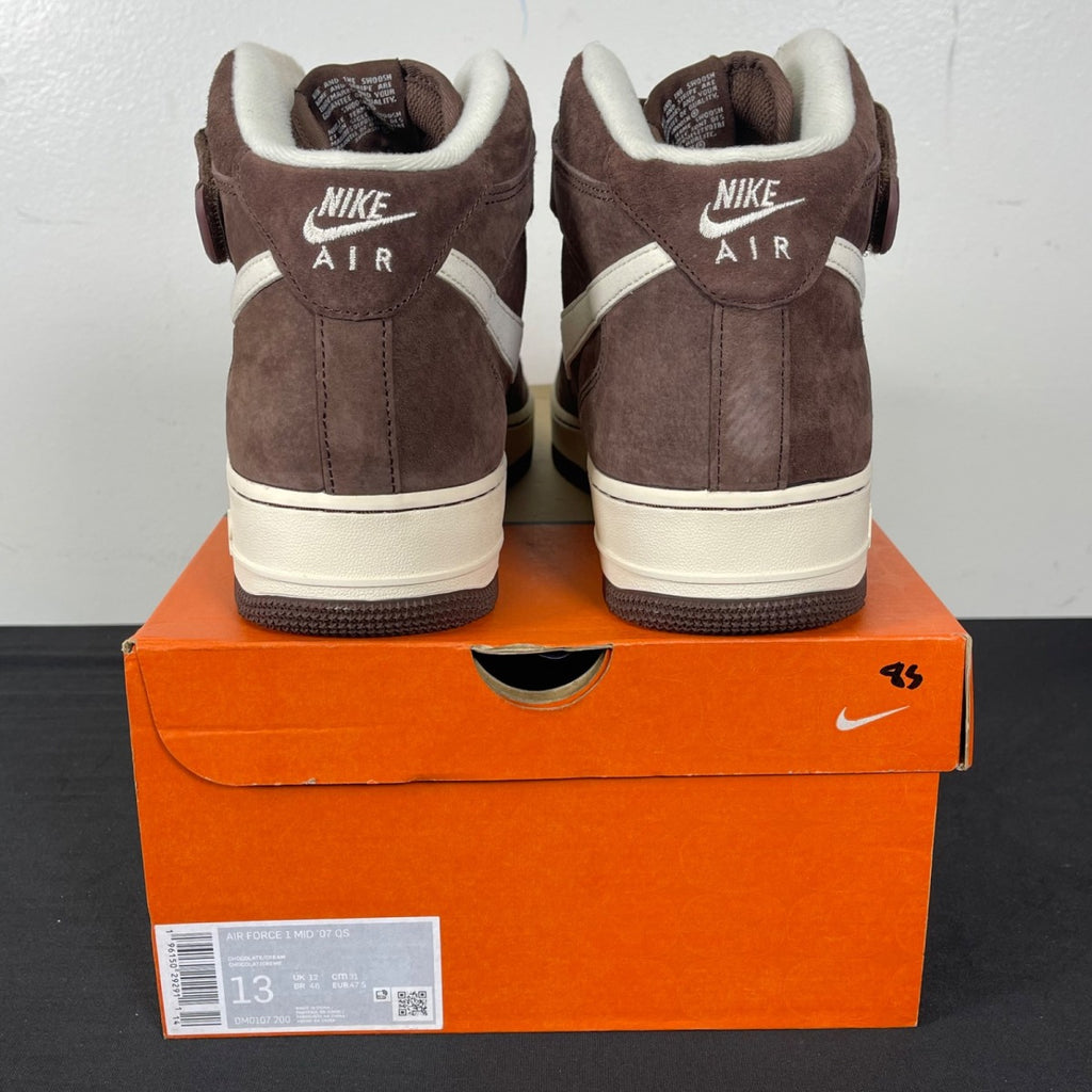 Nike Air Force 1 Mid QS Chocolate 13 (Moderately Worn Pre-Owned)NikeChocolate/Cream - Image 4