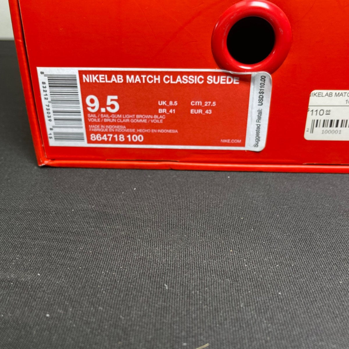 Nike Match Classic Perforated Suede Sail (Size 9.5) - Image 7