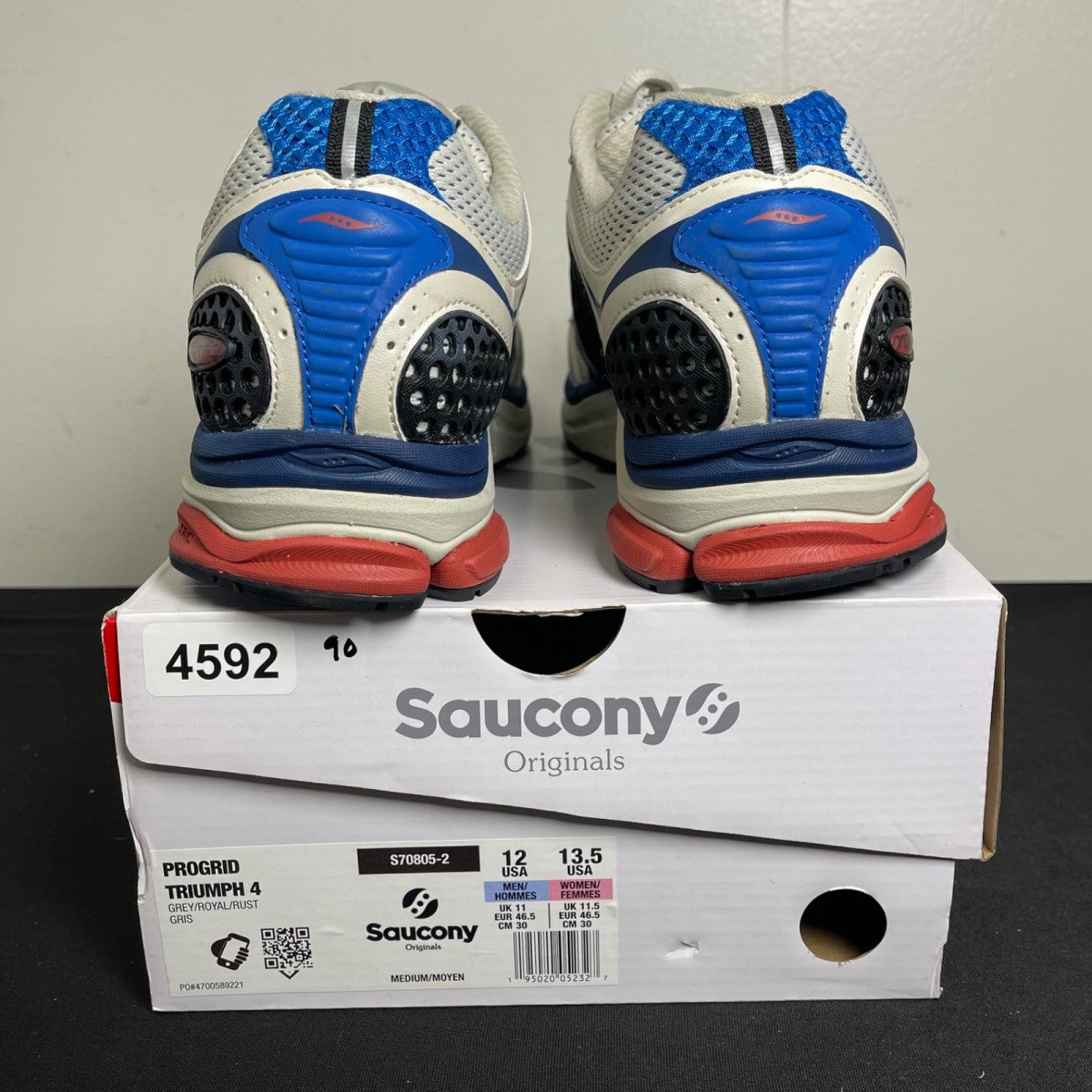 Saucony ProGrid Triumph 4 CS Grey Royal Rust (Size 12) - Image 4