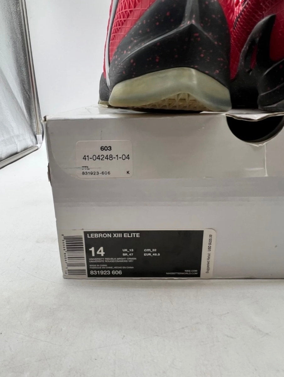 Nike LeBron 13 Elite University Red 14 (Lightly Worn Pre-Owned)NikeUniversity Red/Black-Bright Crimson - Image 3