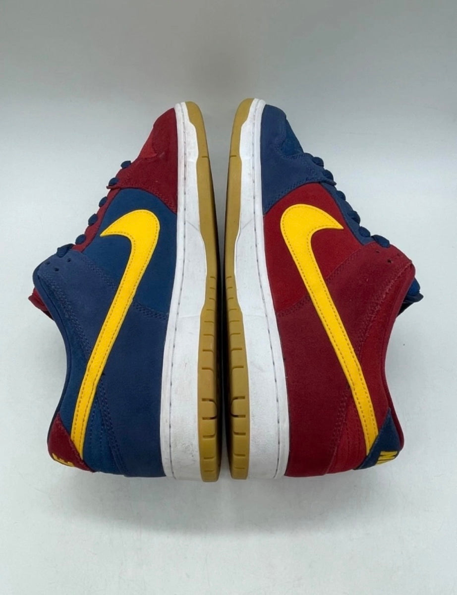 Nike SB Dunk Low Barcelona 13 (Lightly Worn Pre-Owned)NikeMaroon/Navy-Gold - Image 8
