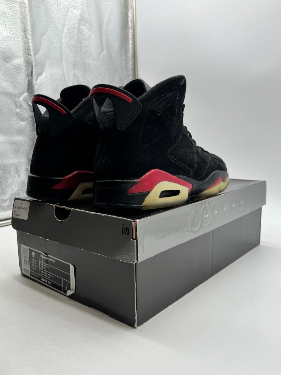 Jordan 6 Retro Black Varsity Red (2010) 9.5 (Moderately Worn Pre-Owned)JordanBlack/Varsity Red - Image 3
