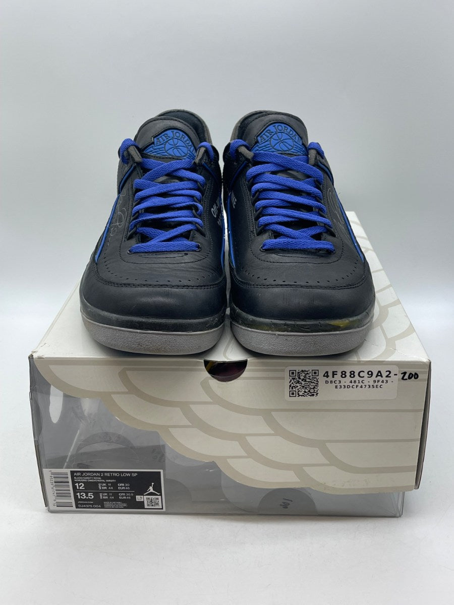 Jordan 2 Retro Low SP Off-White Black Blue 12 (Moderately Worn Pre-Owned)JordanBlack/Blue-Grey - Image 2
