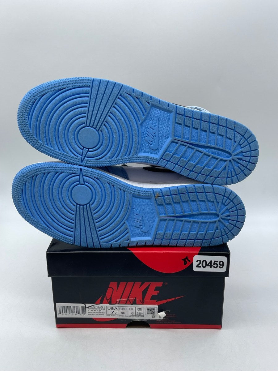 Jordan 1 Retro High OG University Blue (GS) 7Y (Moderately Worn Pre-Owned) - Image 7