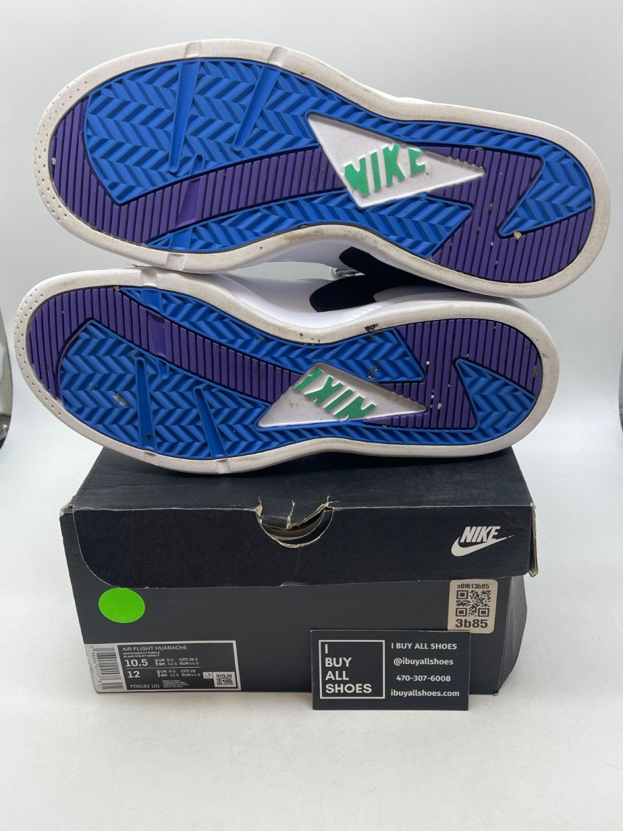 Nike Air Flight Huarache OG White Varsity Purple (2023) 10.5 (Moderately Worn Pre-Owned) - Image 7