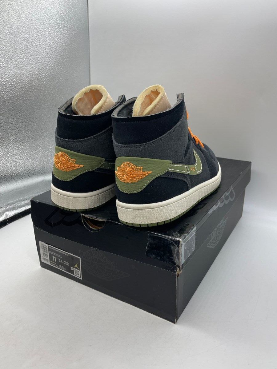 Jordan 1 Mid SE Craft Anthracite Light Olive 11 (Moderately Worn Pre-Owned)JordanAnthracite/Black/Bright Mandarin/Sky J Light Olive - Image 5