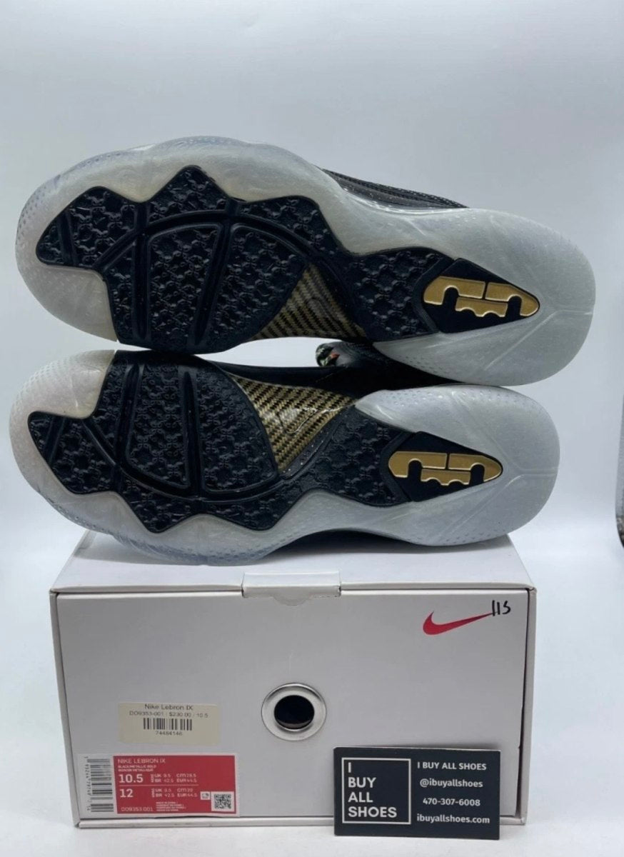 Nike LeBron 9 Watch the Throne (2022) 10.5 (Lightly Worn Pre-Owned)NikeBlack/Metallic Gold - Image 9