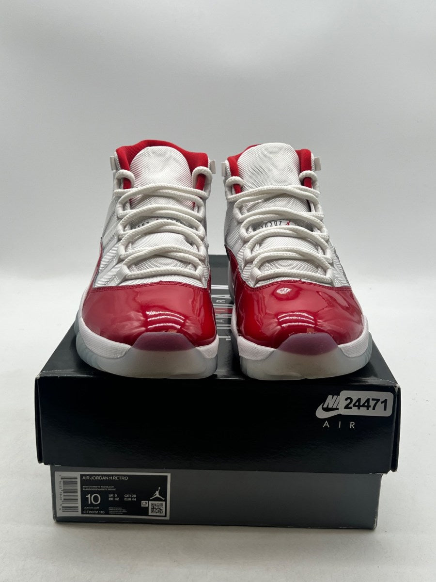 Jordan 11 Retro Cherry (2022) 10 (Lightly Worn Pre-Owned)JordanWhite/Varsity Red/Black - Image 2