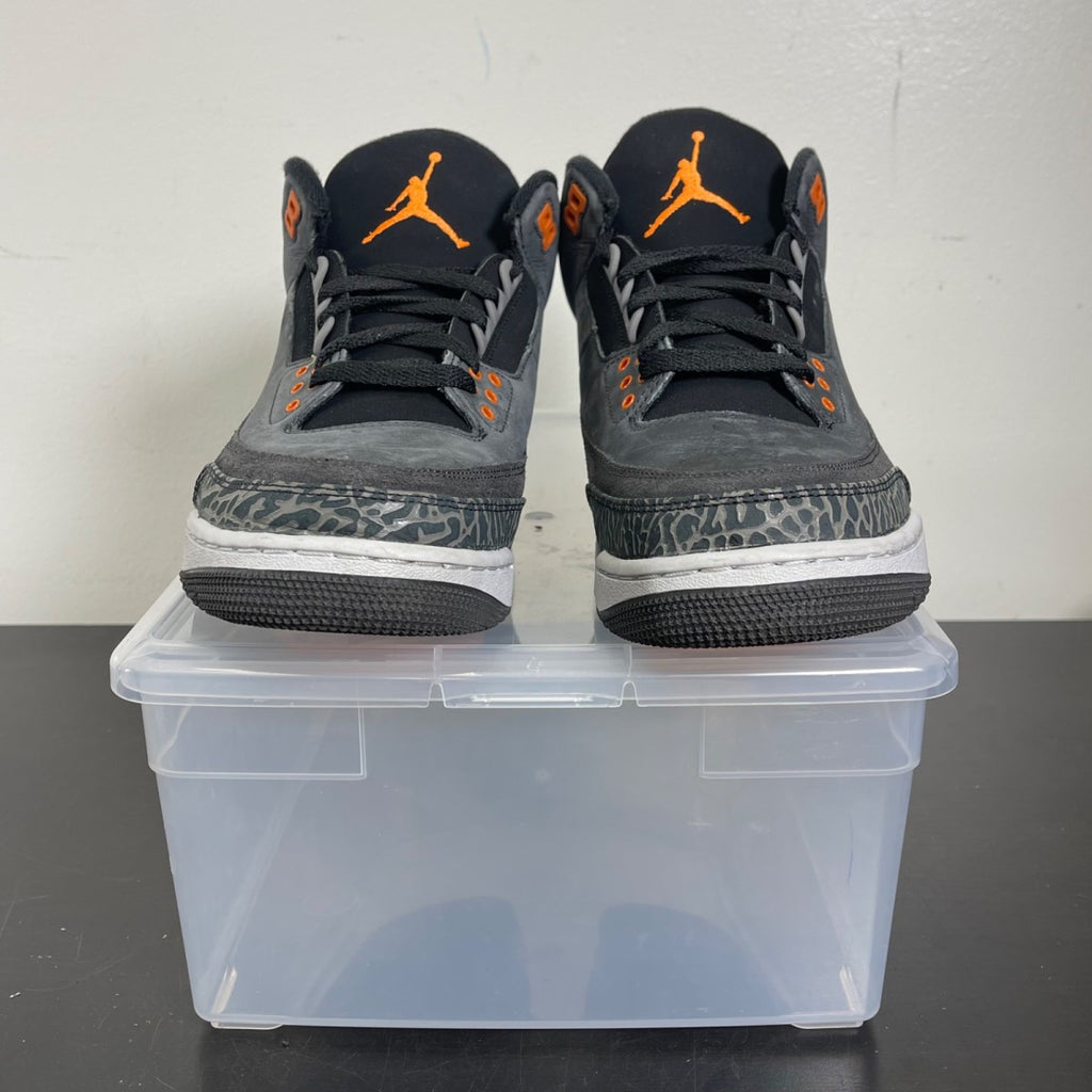 Jordan 3 Retro Fear Pack (2013) 10 (Moderately Worn Pre-Owned)JordanNight Stadium/Total Orange-Black - Image 2