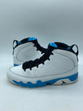Jordan 9 Retro Powder Blue (2024) 14 (Moderately Worn Pre-Owned)JordanSummit White/Black/Dark Powder Blue - Image 1