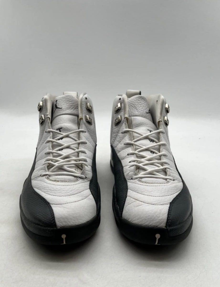 Jordan 12 Retro Flint Grey 13 (Heavily Worn Pre-Owned)JordanWhite/Flint Grey-Metallic Silver - Image 4