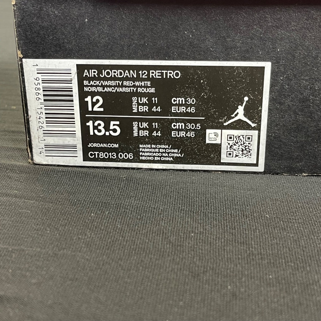 Jordan 12 Retro Playoffs (2022) 12 (Moderately Worn Pre-Owned)JordanBlack/Varsity Red-White - Image 7