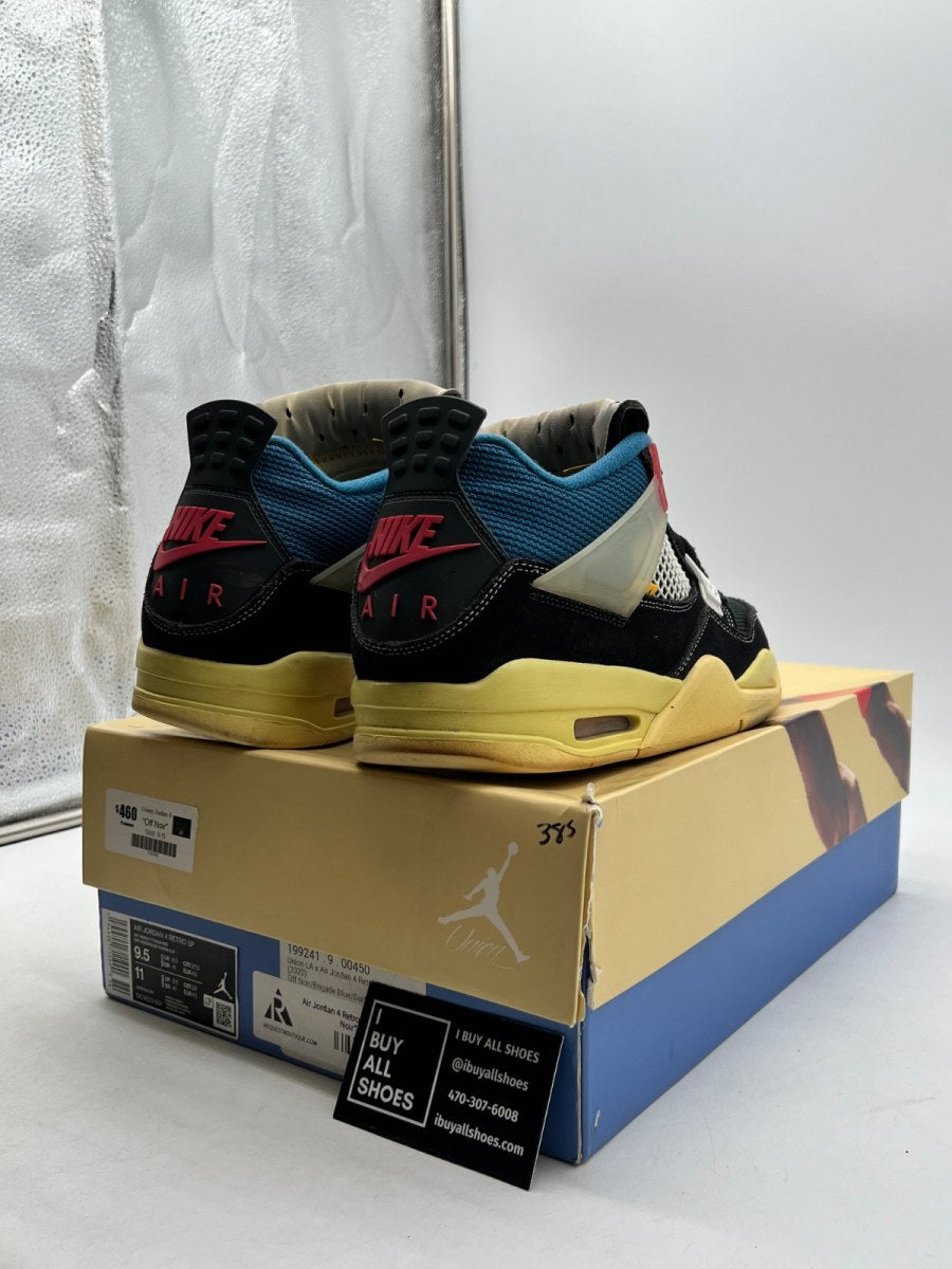 Jordan 4 Retro Union Off Noir 9.5 (Lightly Worn Pre-Owned) - Image 5