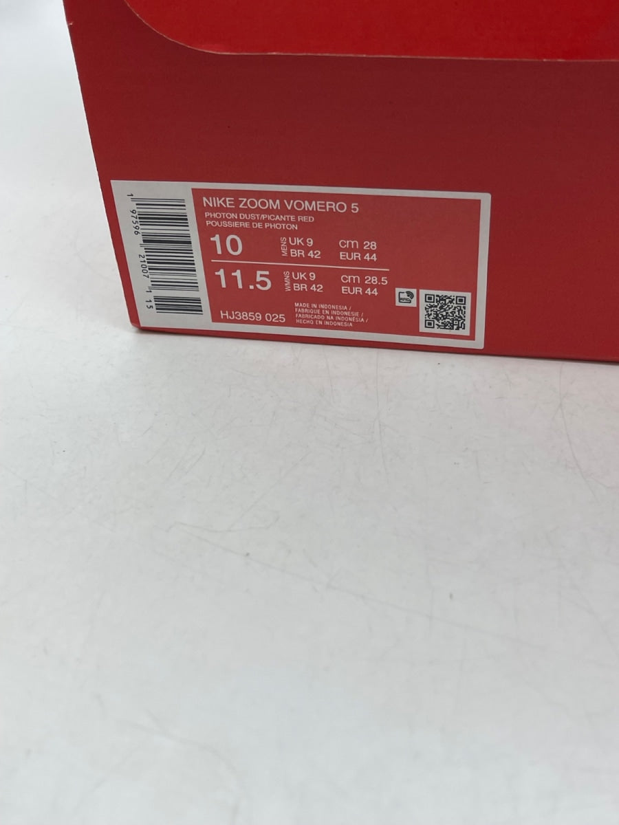 Nike Zoom Vomero 5 USA 10 (Moderately Worn Pre-Owned)NikePhoton Dust/ Picante Red/ Summit White - Image 9