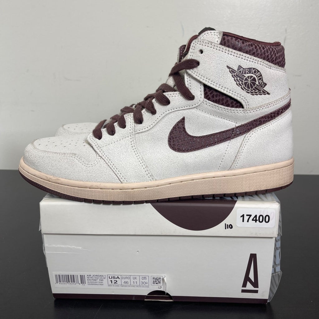 Jordan 1 Retro High OG A Ma Maniére 12 (Moderately Worn Pre-Owned)JordanSail/Burgundy Crush - Image 3