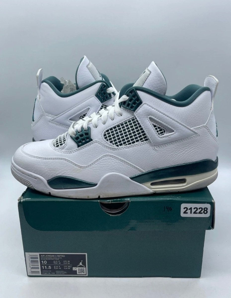 Jordan 4 Retro Oxidized Green 10 (Lightly Worn Pre-Owned)JordanWhite/Oxidized Green/White/Neutral Grey - Image 1