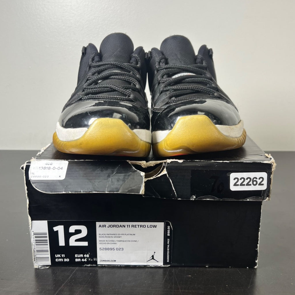 Jordan 11 Retro Low Infrared 12 (Heavily Worn Pre-Owned)JordanBlack/Infrared 23-Pure Platinum - Image 2