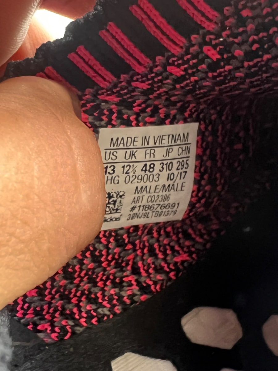adidas NMD R1 STLT Black Grey Solar Pink 13 (Lightly Worn Pre-Owned) - Image 6