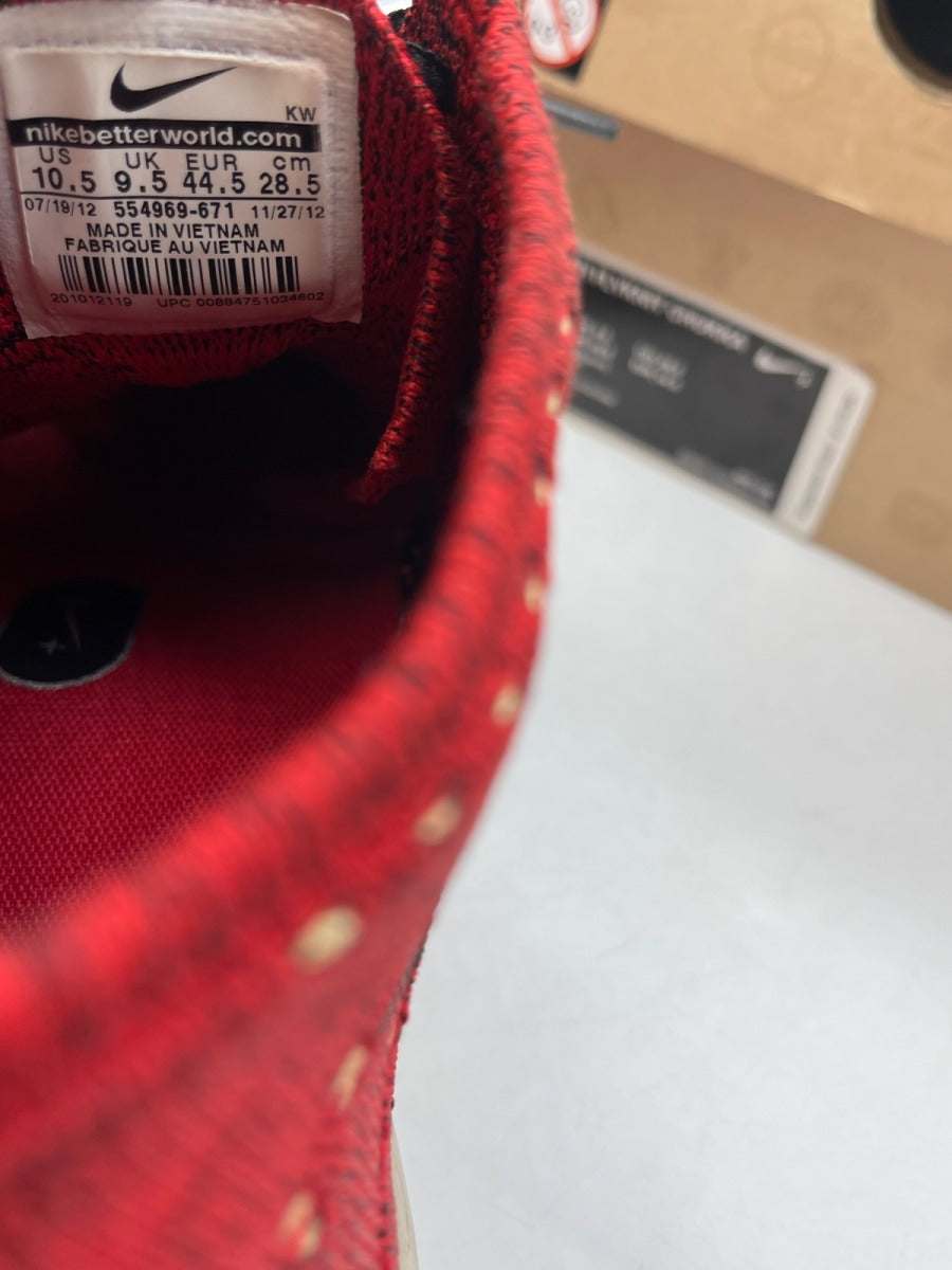 Nike Lunar Flyknit Chukka 'University Red' 10.5 (Heavily Worn Pre-Owned)Nike - Image 8