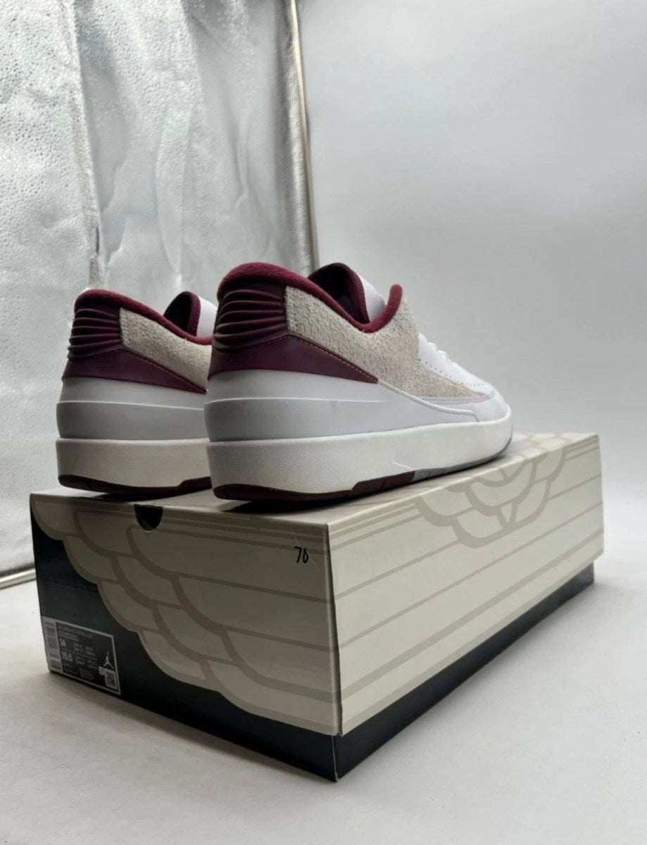 Jordan 2 Retro Low Cherrywood 14 (Lightly Worn Pre-Owned)JordanWhite/Cherrywood Red-Light Steel Grey - Image 5