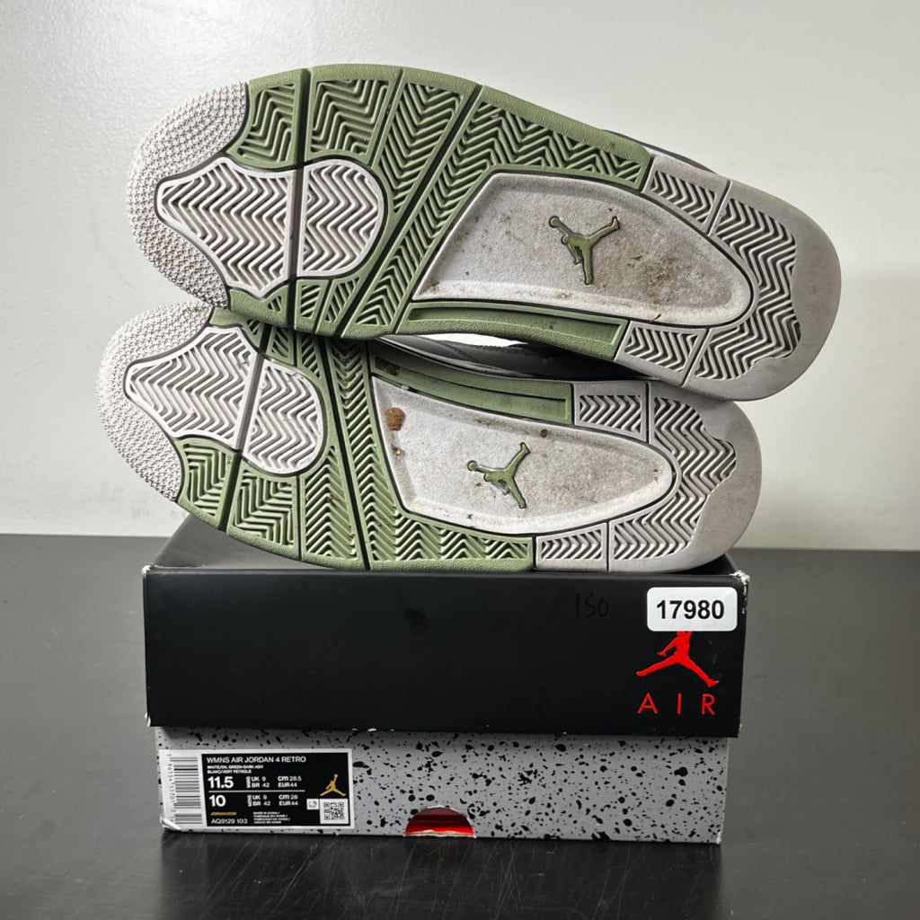 Jordan 4 Retro Seafoam (Women's) 11.5W (Moderately Worn Pre-Owned)JordanWhite/Seafoam/Dark Ash/Neutral Grey - Image 5