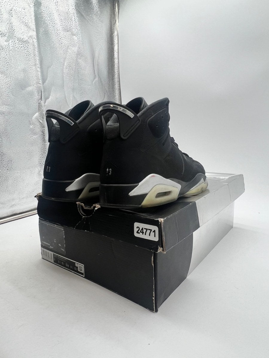 Jordan 6 Retro Chrome 11 (Moderately Worn Pre-Owned)JordanBlack/Black/Metallic Silver - Image 5