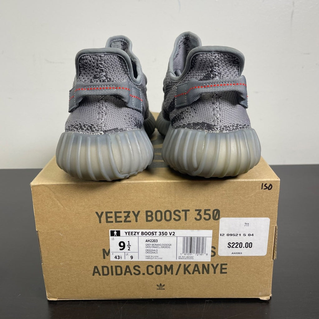 adidas Yeezy Boost 350 V2 Beluga 2.0 9.5 (Moderately Worn Pre-Owned)adidasGrey/Bold Orange/Dark Solid Grey - Image 4