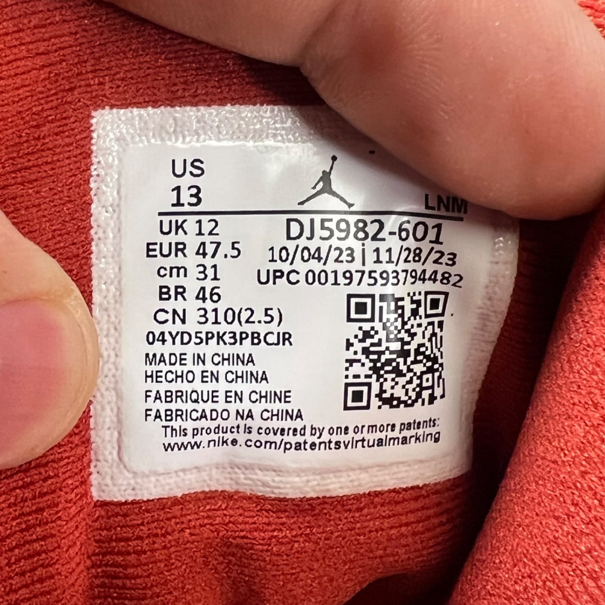 Jordan 13 Retro Dune Red 13 (Moderately Worn Pre-Owned)JordanDune Red/Dune Red/Terra Blush/White - Image 7