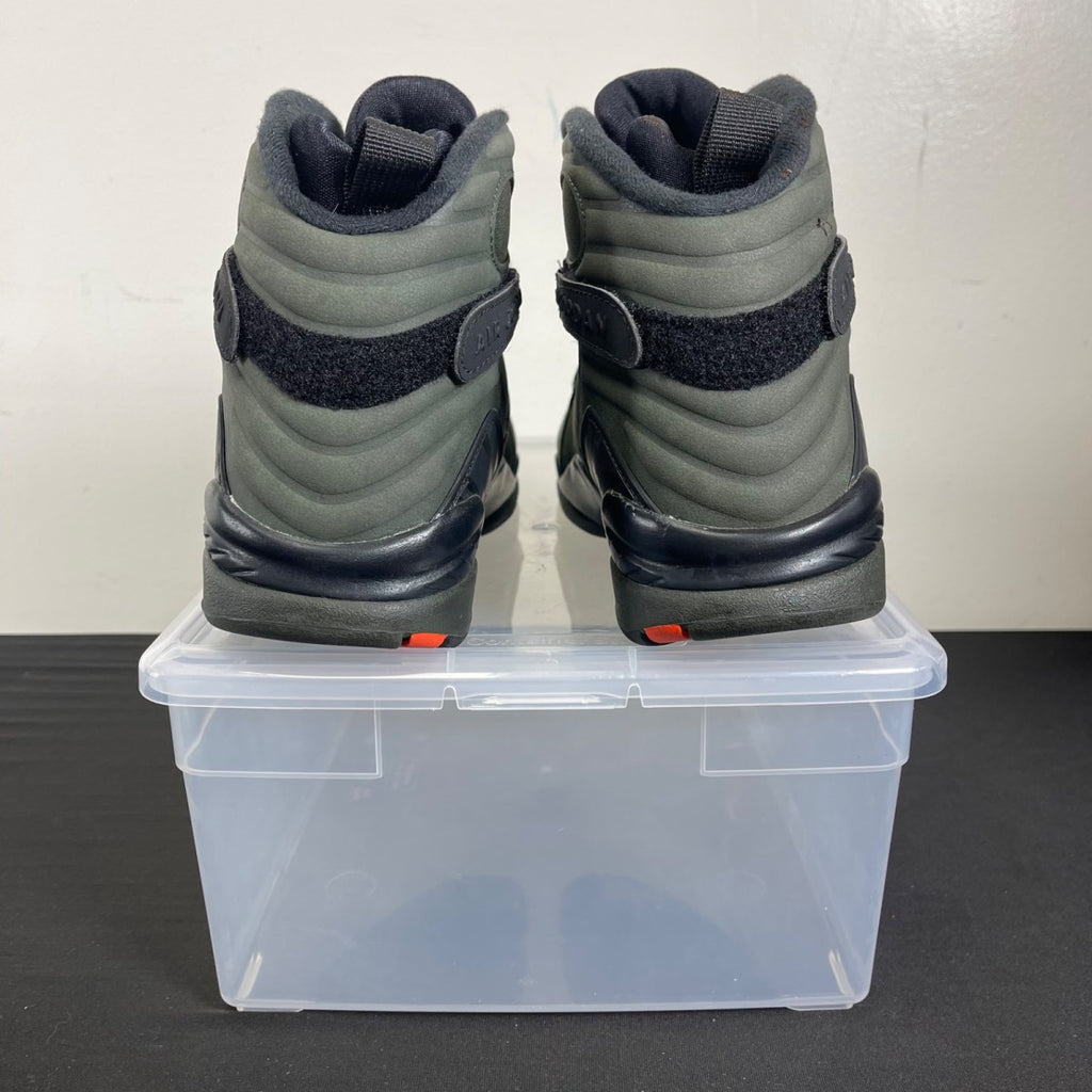Jordan 8 Retro Take Flight Undefeated 10 (Moderately Worn Pre-Owned)JordanSequoia/Black-Wolf Grey-Max Orange - Image 4
