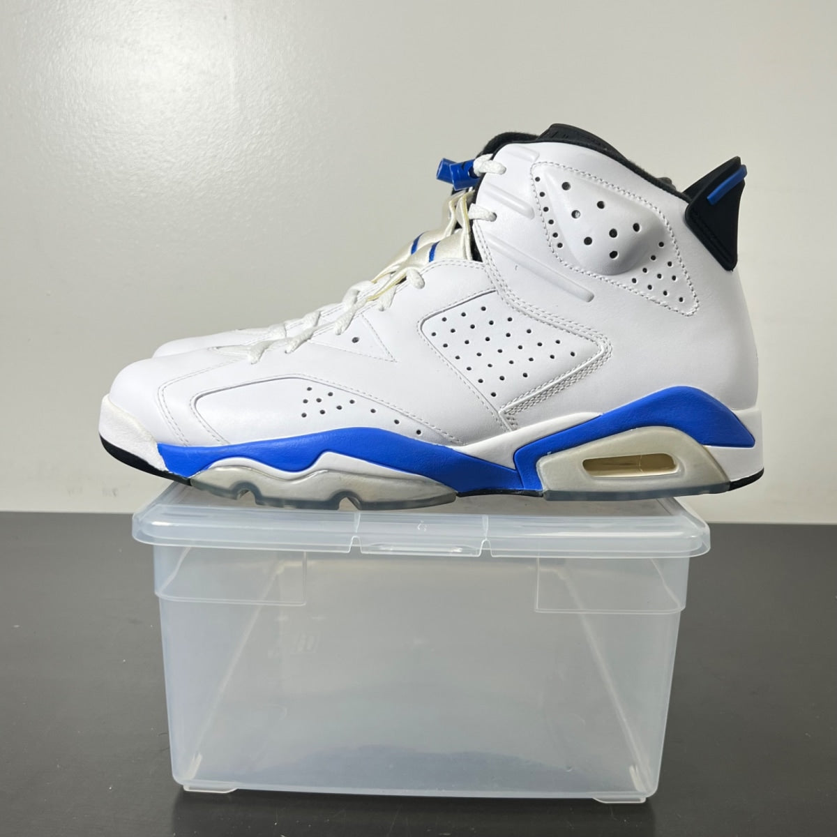 Jordan 6 Retro Sport Blue (2014) 12 (New Pre-Owned)JordanWhite/Sport Blue-Black - Image 3