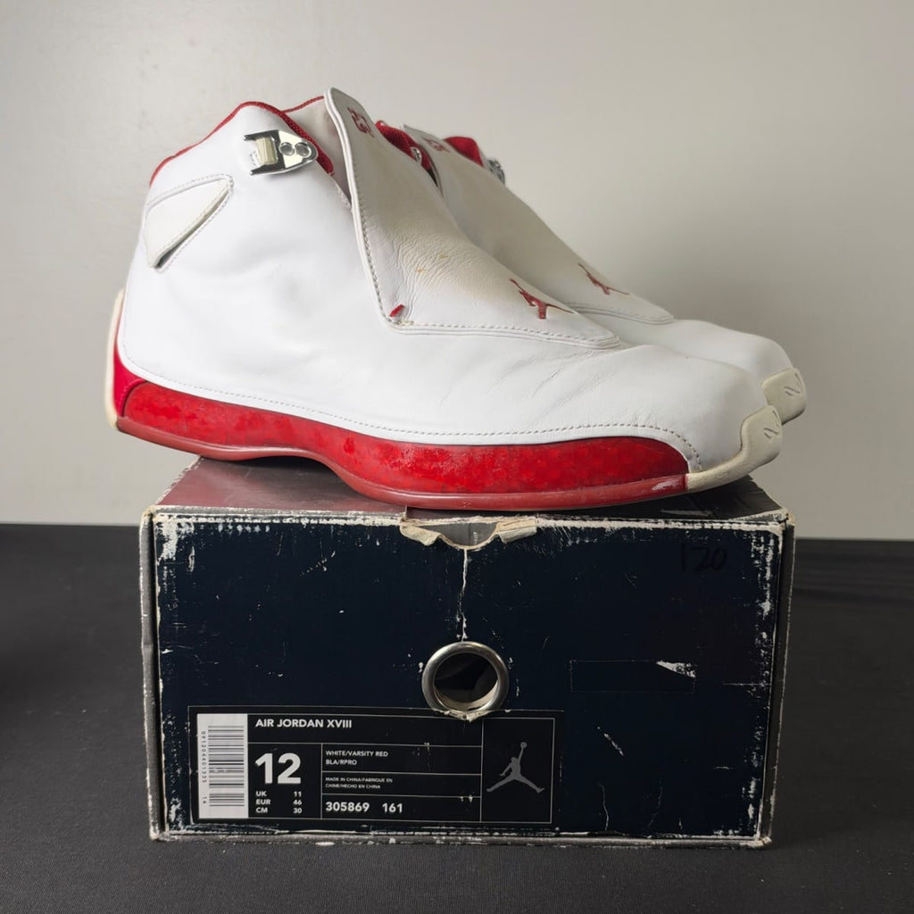 Jordan 18 OG White Red (Size 12) - aux