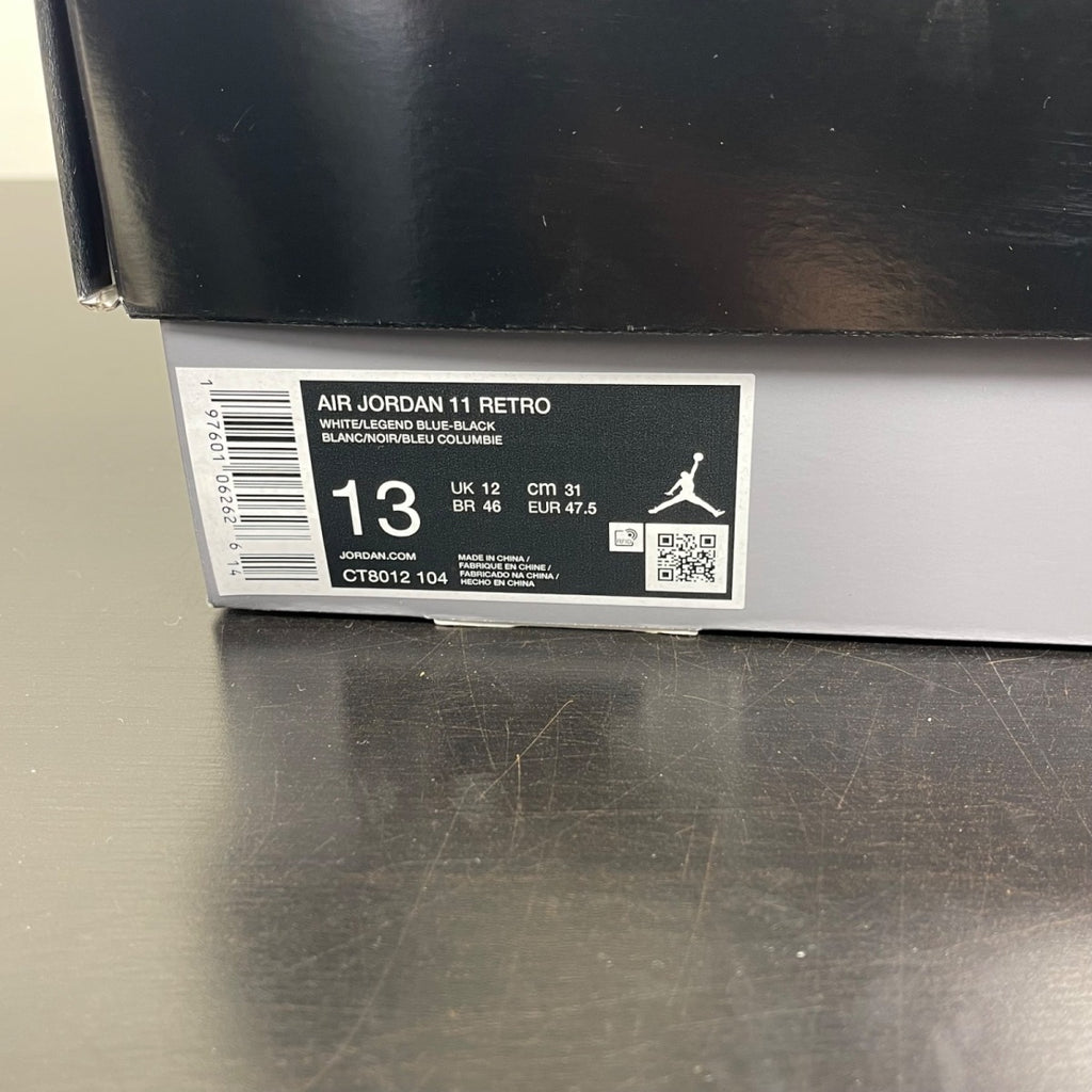 Jordan 11 Retro Legend Blue (2024) 13 (Moderately Worn Pre-Owned)JordanWhite/Legend Blue/Black - Image 7