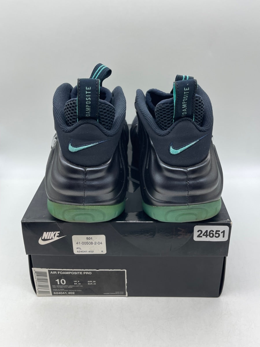 Nike Air Foamposite Pro Dark Obsidian 10 (Moderately Worn Pre-Owned)NikeDark Obsidian/Dark Obsidian-Blue Aquamarine - Image 3