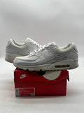 Nike Air Max 90 Recraft Triple White 10.5 (Moderately Worn Pre-Owned) - Image 1