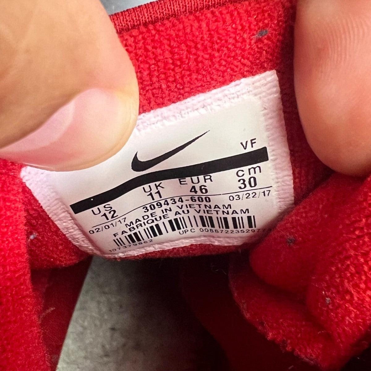 Nike Air Diamond Turf Deion Sanders 12 (Moderately Worn Pre-Owned)NikeGym Red/Gym Red-White - Image 7