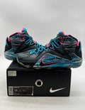 Nike LeBron 12 23 Chromosomes 13 (Moderately Worn Pre-Owned)NikeBlack/Pink Power-Blue Lagoon - Image 1